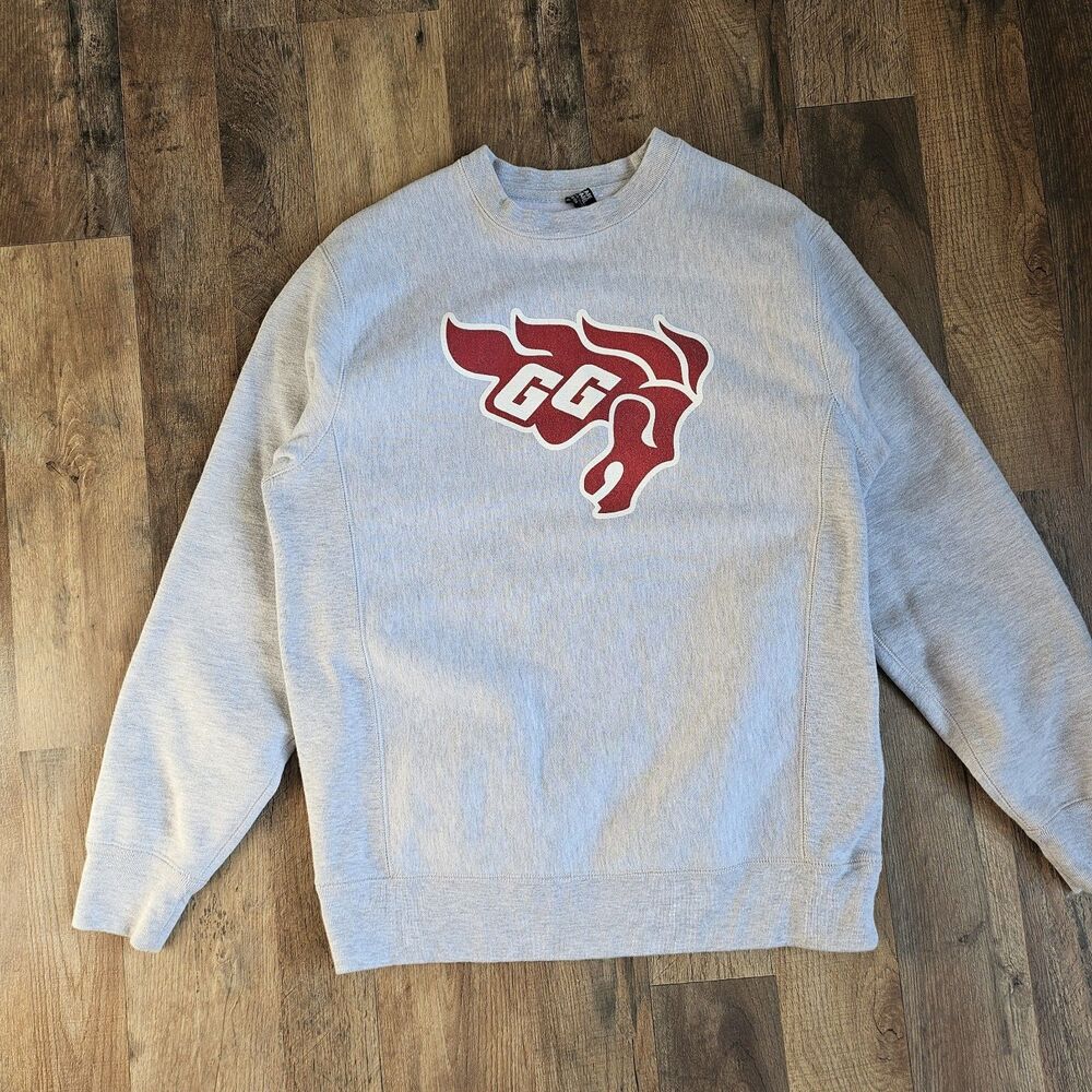 University of Ottawa Gee-Gees Crewneck Uscape Apparel Heavyweight Gray Unisex S